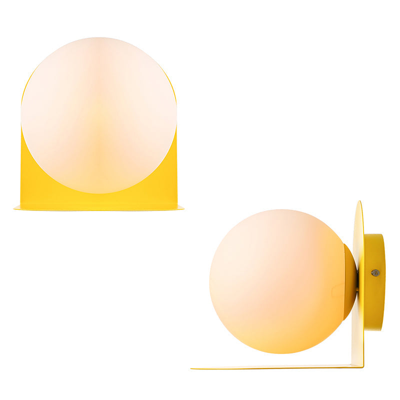 Witte Globe Wandlamp Noordse Stijl Frosted Glas Wandlamp voor Studiekamer Kinderkamer