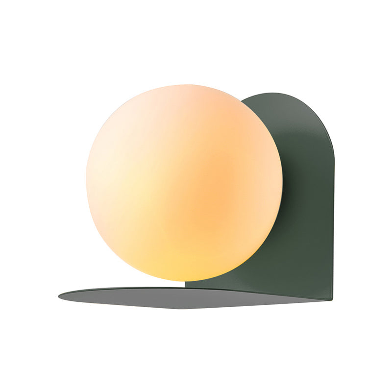 Witte Globe Wandlamp Noordse Stijl Frosted Glas Wandlamp voor Studiekamer Kinderkamer