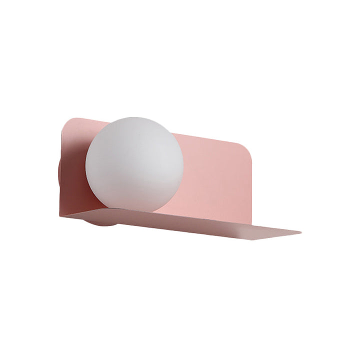 Witte Globe Wandlamp Noordse Stijl Frosted Glas Wandlamp voor Studiekamer Kinderkamer