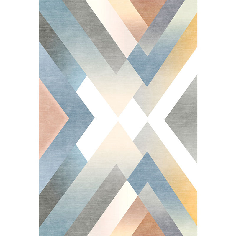 Multicolor hedendaags tapijt polyester geometrisch patroon tapijt huisdier-vriendelijk wasbaar antislip achterkant tapijt voor de woonkamer
