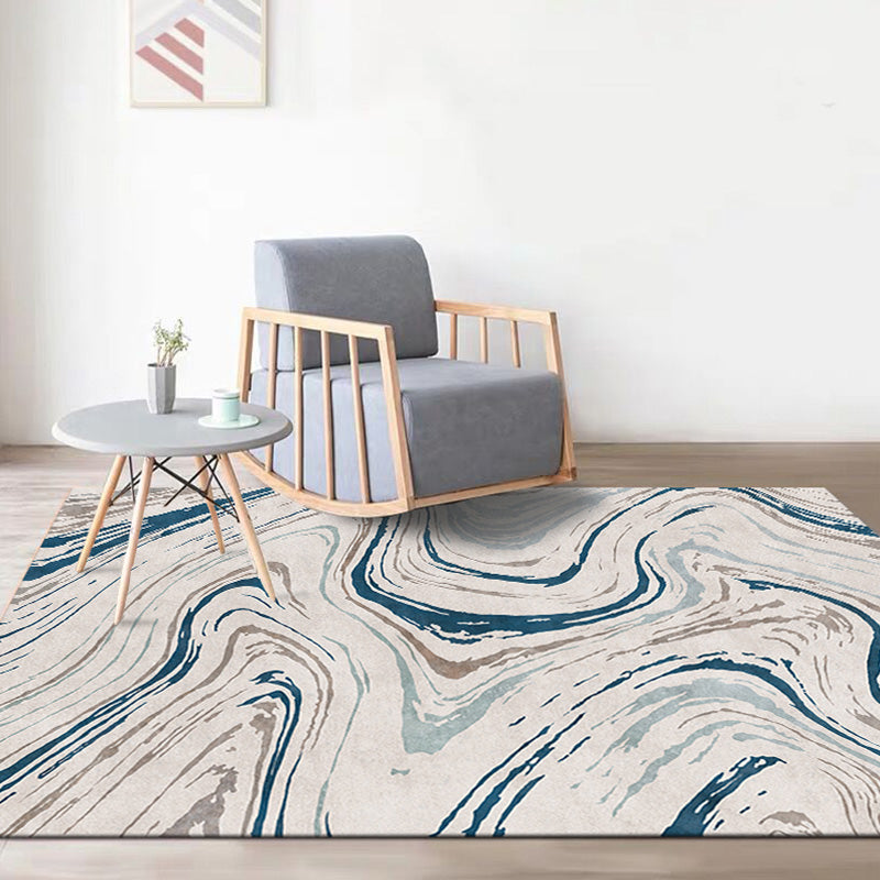 Stijlvol Modernisme Tapijt Multicolor Aquarel en Wervel Streep patroon Tapijt Huisdiervriendelijk Antislip Wasbaar Tapijt voor Decoratie