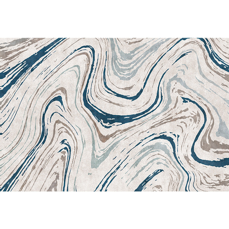 Stijlvol Modernisme Tapijt Multicolor Aquarel en Wervel Streep patroon Tapijt Huisdiervriendelijk Antislip Wasbaar Tapijt voor Decoratie