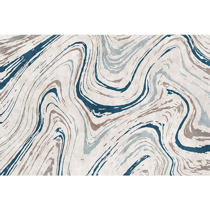 Stijlvol Modernisme Tapijt Multicolor Aquarel en Wervel Streep patroon Tapijt Huisdiervriendelijk Antislip Wasbaar Tapijt voor Decoratie