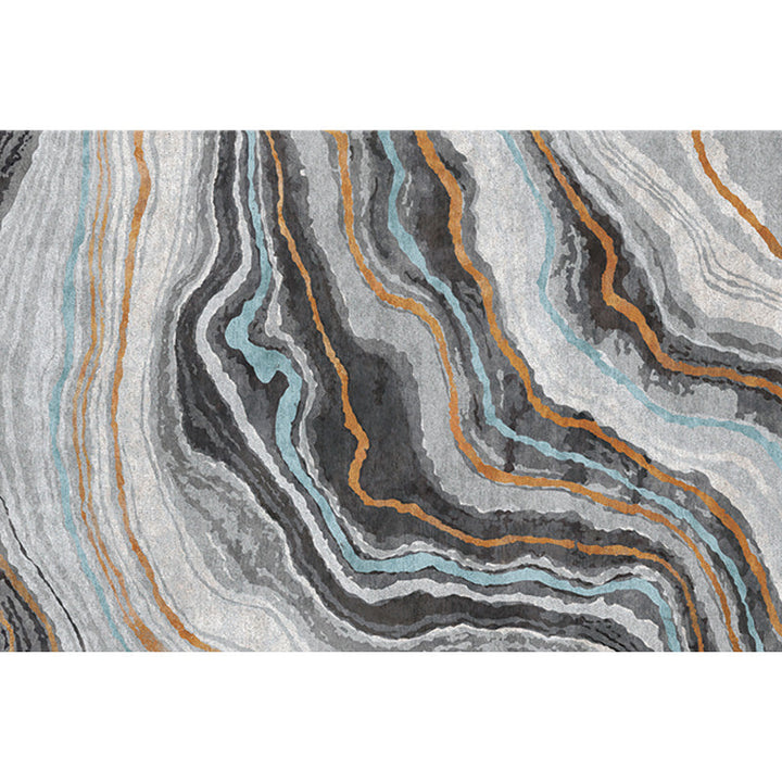 Stijlvol Modernisme Tapijt Multicolor Aquarel en Wervel Streep patroon Tapijt Huisdiervriendelijk Antislip Wasbaar Tapijt voor Decoratie
