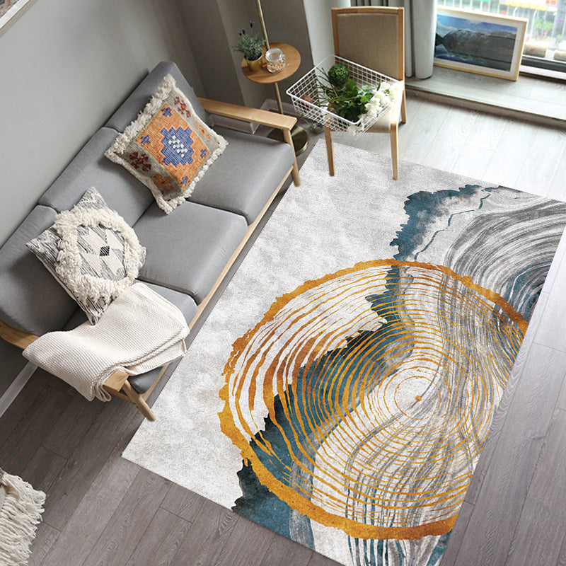 Stijlvol Modernisme Tapijt Multicolor Aquarel en Wervel Streep patroon Tapijt Huisdiervriendelijk Antislip Wasbaar Tapijt voor Decoratie