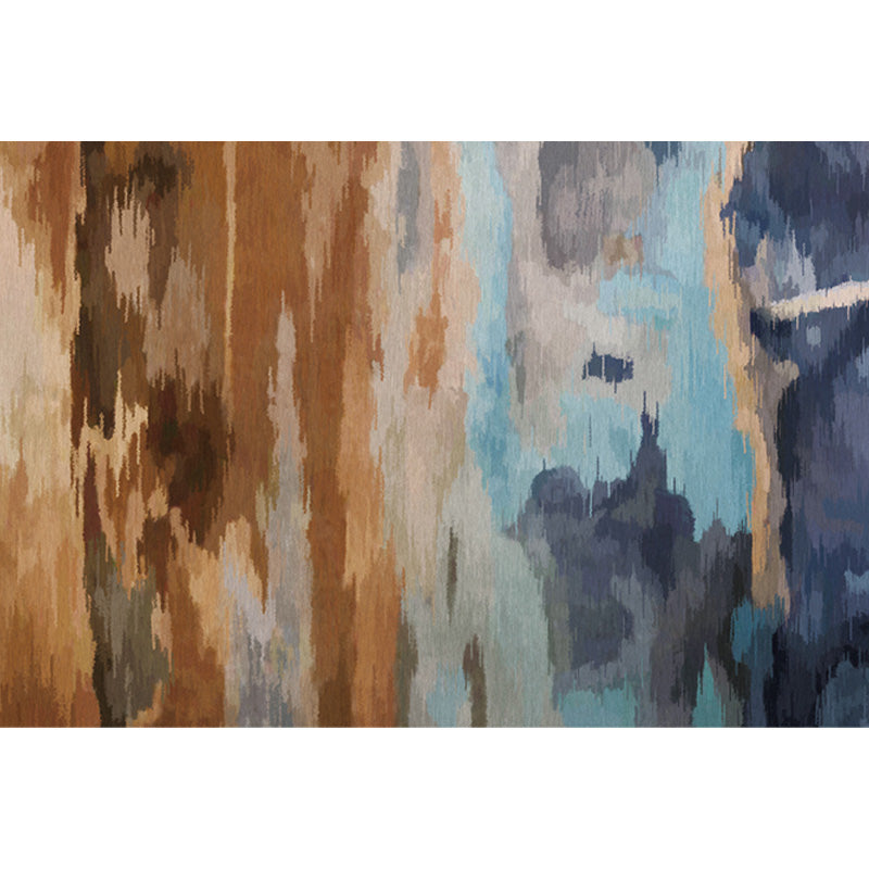 Stijlvol Modernisme Tapijt Multicolor Aquarel en Wervel Streep patroon Tapijt Huisdiervriendelijk Antislip Wasbaar Tapijt voor Decoratie