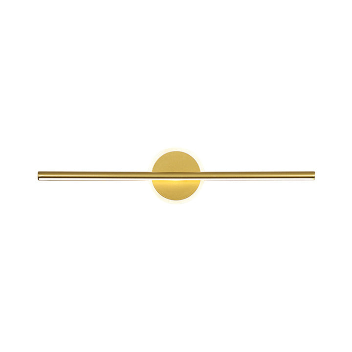 Metallische lineaire en ronde wandlamp minimalisme LED wandlamp verlichting in goud, 16"/23.5"/31.5" breed