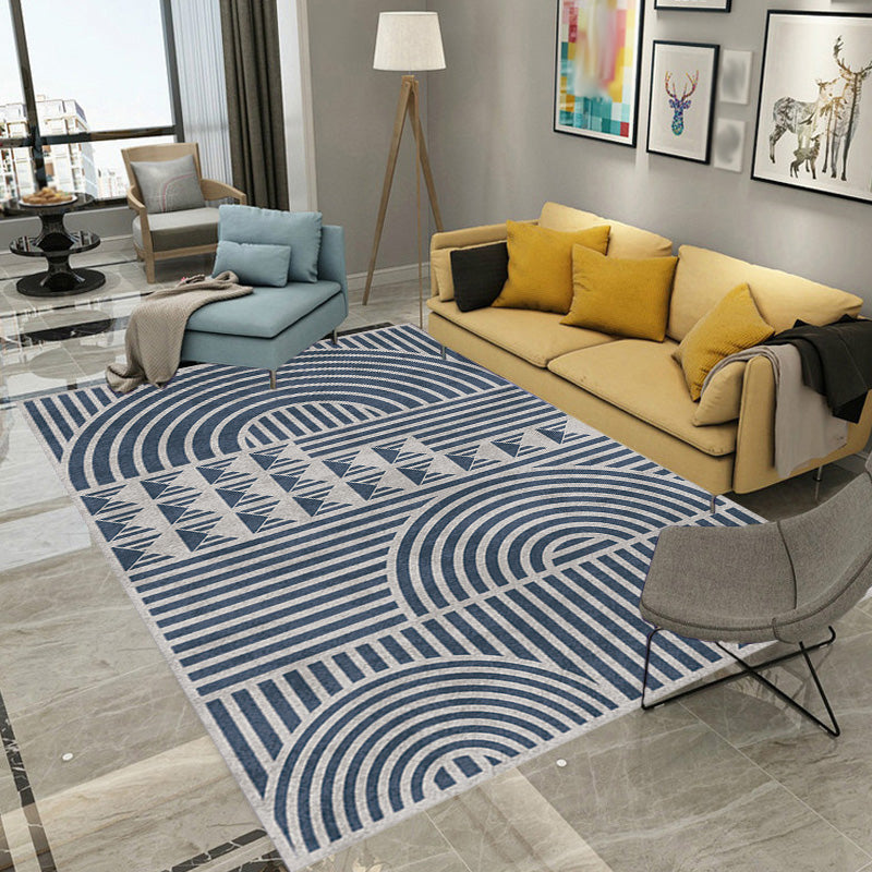 Kreatieve Modernistische Tapijt Polyester Geometrisch en Strepenpatroon Tapijt Wasbaar Huisdiervriendelijk Antislip Tapijt voor de Woonkamer