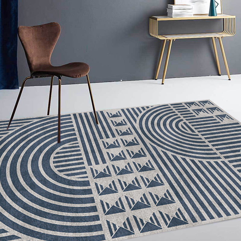 Kreatieve Modernistische Tapijt Polyester Geometrisch en Strepenpatroon Tapijt Wasbaar Huisdiervriendelijk Antislip Tapijt voor de Woonkamer