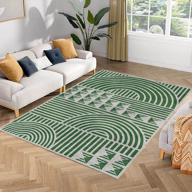Kreatieve Modernistische Tapijt Polyester Geometrisch en Strepenpatroon Tapijt Wasbaar Huisdiervriendelijk Antislip Tapijt voor de Woonkamer