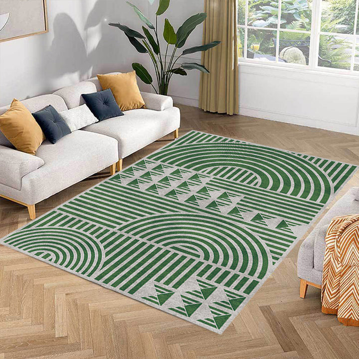 Kreatieve Modernistische Tapijt Polyester Geometrisch en Strepenpatroon Tapijt Wasbaar Huisdiervriendelijk Antislip Tapijt voor de Woonkamer