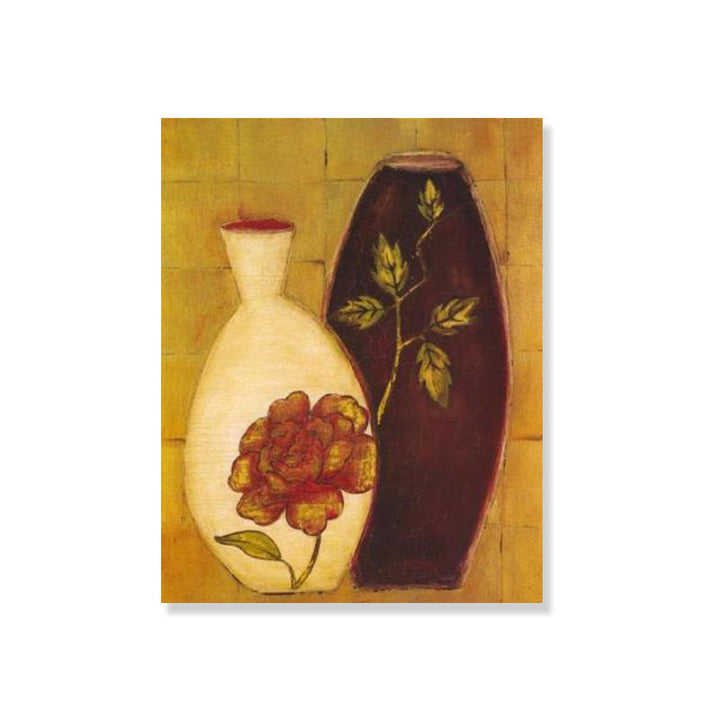 Uniek bloemenvaas canvas kunstprint voor meisjeskamer in pastelkleuren, meerdere maten