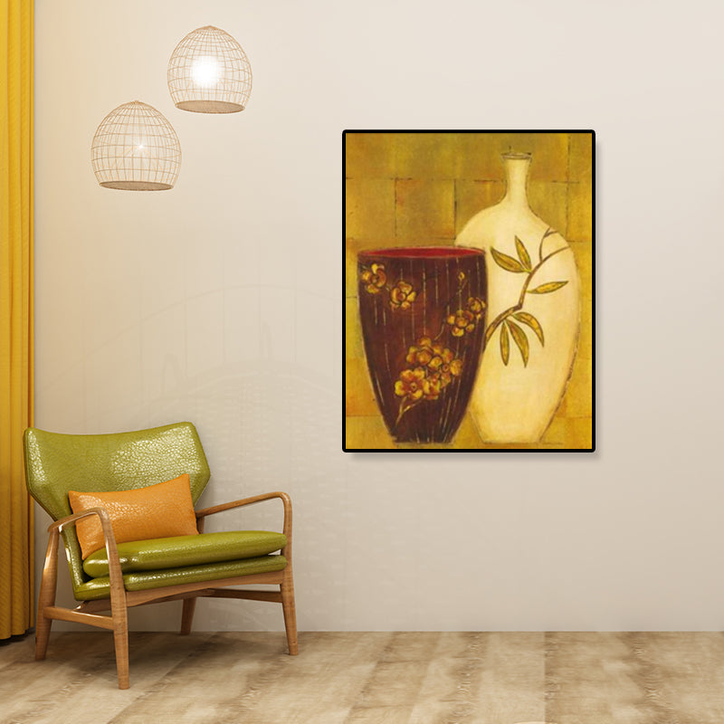 Uniek bloemenvaas canvas kunstprint voor meisjeskamer in pastelkleuren, meerdere maten