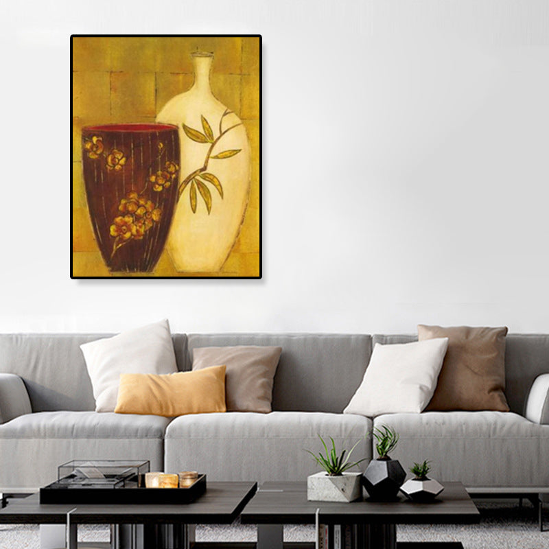 Uniek bloemenvaas canvas kunstprint voor meisjeskamer in pastelkleuren, meerdere maten