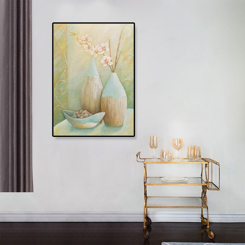 Uniek bloemenvaas canvas kunstprint voor meisjeskamer in pastelkleuren, meerdere maten