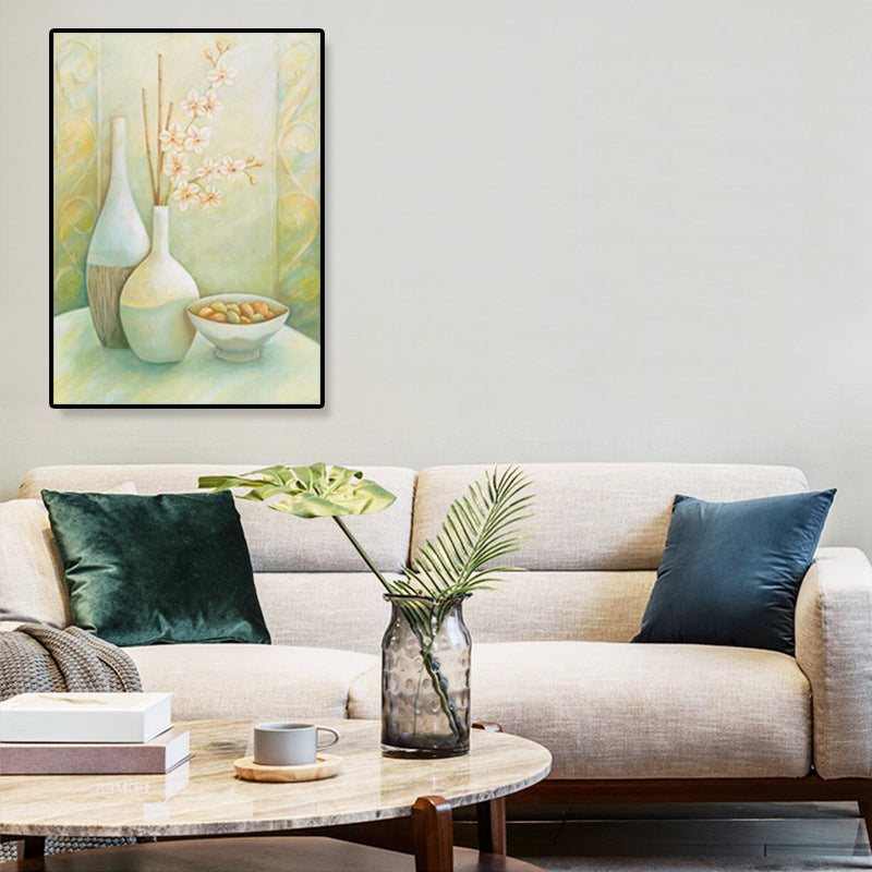 Uniek bloemenvaas canvas kunstprint voor meisjeskamer in pastelkleuren, meerdere maten