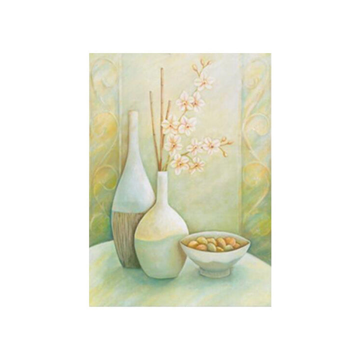 Uniek bloemenvaas canvas kunstprint voor meisjeskamer in pastelkleuren, meerdere maten