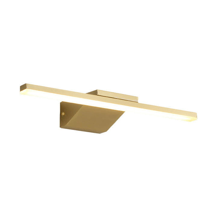16"/21.5" W Metallic gestroomlijnde wandlamp simpliciteit LED gouden make-up wandlamp voor badkamer