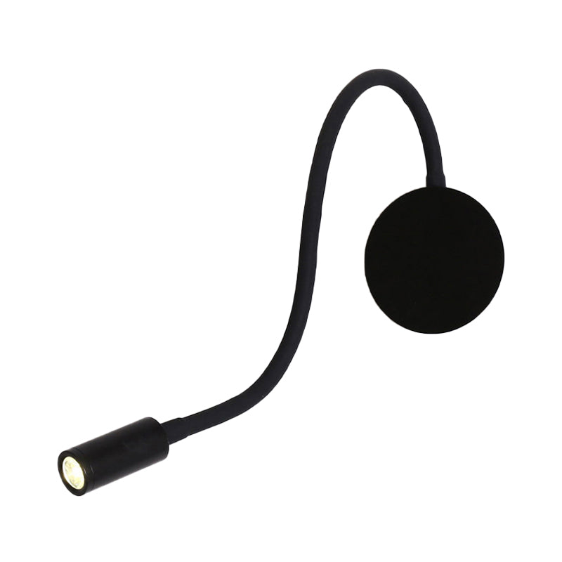 Verstelbare Cilinder Leeslamp Wandlamp Hedendaagse Silicone en Metaal LED Zwart/Wit Wandlamp