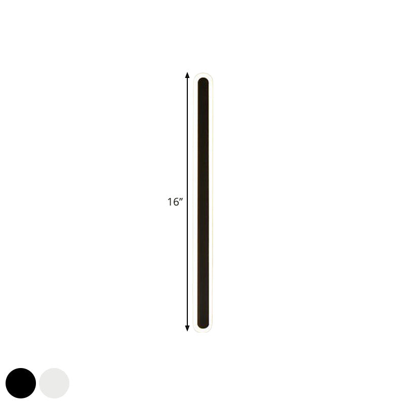Verlengde Bar Slaapkamer Flush Wandlamp Acryl 16"/23.5"/31.5" W LED Nordic Wandlamp in Warm/Wit Licht, Zwart/Wit