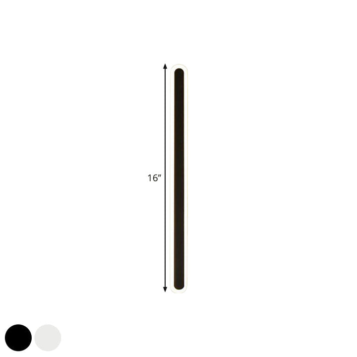 Verlengde Bar Slaapkamer Flush Wandlamp Acryl 16"/23.5"/31.5" W LED Nordic Wandlamp in Warm/Wit Licht, Zwart/Wit