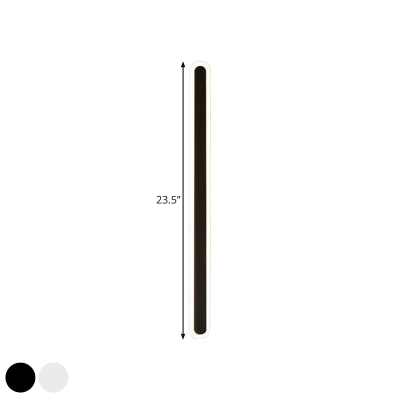 Verlengde Bar Slaapkamer Flush Wandlamp Acryl 16"/23.5"/31.5" W LED Nordic Wandlamp in Warm/Wit Licht, Zwart/Wit