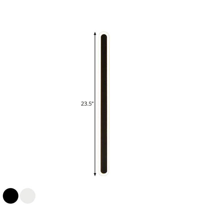 Verlengde Bar Slaapkamer Flush Wandlamp Acryl 16"/23.5"/31.5" W LED Nordic Wandlamp in Warm/Wit Licht, Zwart/Wit