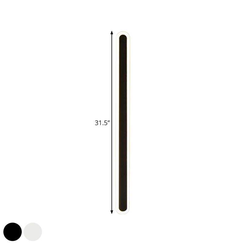 Verlengde Bar Slaapkamer Flush Wandlamp Acryl 16"/23.5"/31.5" W LED Nordic Wandlamp in Warm/Wit Licht, Zwart/Wit