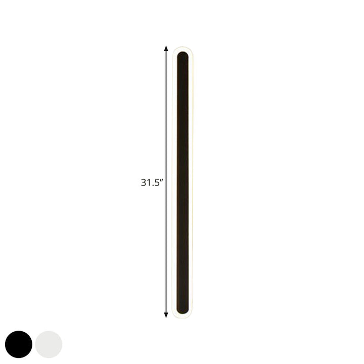 Verlengde Bar Slaapkamer Flush Wandlamp Acryl 16"/23.5"/31.5" W LED Nordic Wandlamp in Warm/Wit Licht, Zwart/Wit