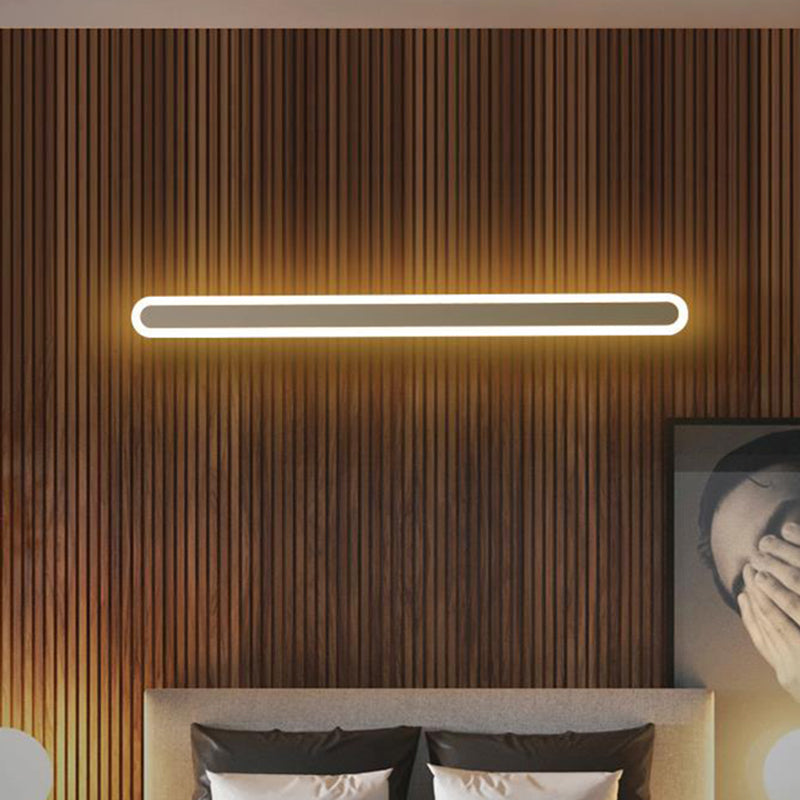 Verlengde Bar Slaapkamer Flush Wandlamp Acryl 16"/23.5"/31.5" W LED Nordic Wandlamp in Warm/Wit Licht, Zwart/Wit