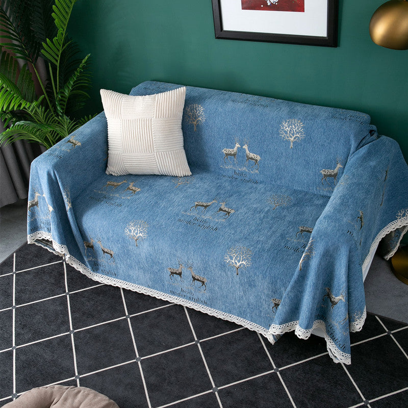 Decoratieve Gebreide Bankdeken