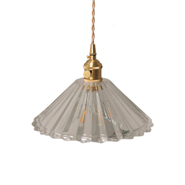 Bowl/Cylinder Nachttafel Wandverlichting Antiek Duidelijk Prisma/Golfglas 1 Gloeilamp Messing Wandlamp met Draaischakelaar