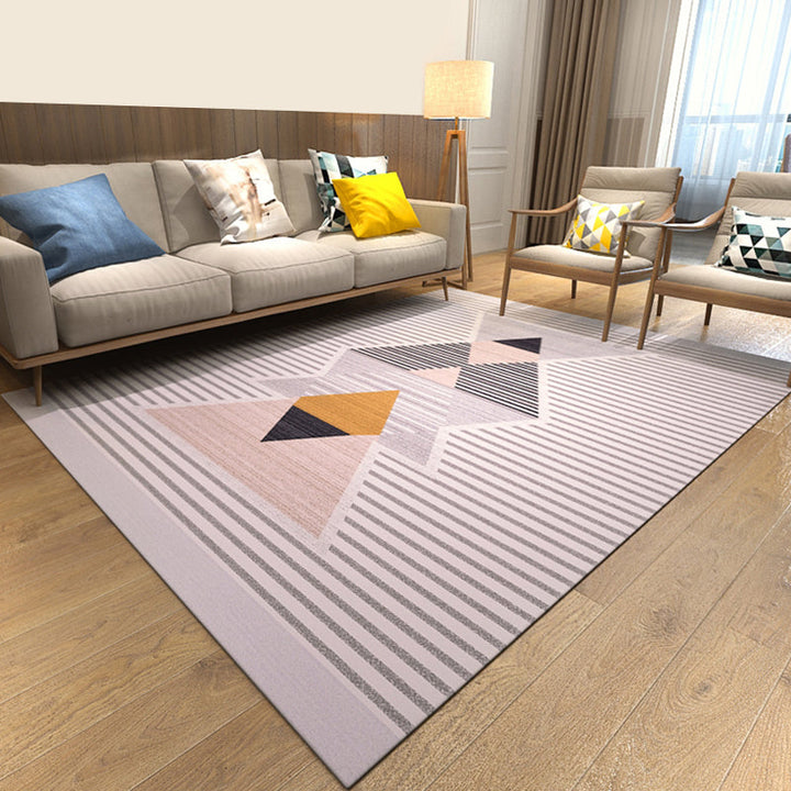 Kleurrijke Geometrische Patroon Moderne Vloerkleden Polyester Huisdiervriendelijke Woonkamer Vloerkleden