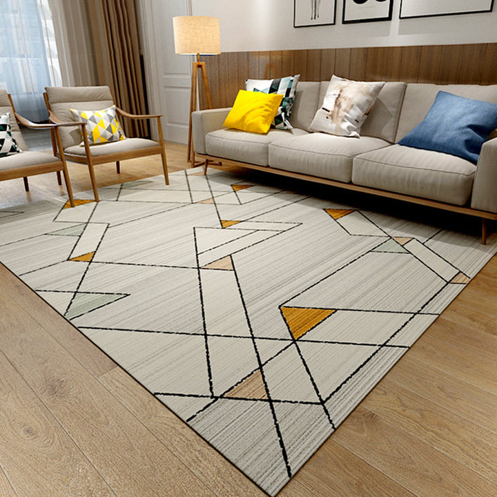 Kleurrijke Geometrische Patroon Moderne Vloerkleden Polyester Huisdiervriendelijke Woonkamer Vloerkleden