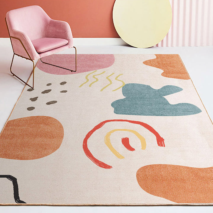 Arosta | Kleur Blok Ontwerp Novelty Stijl Kleurrijke Vloerkleed Huisdiervriendelijk Polyester Vloerkleden voor Woonkamer