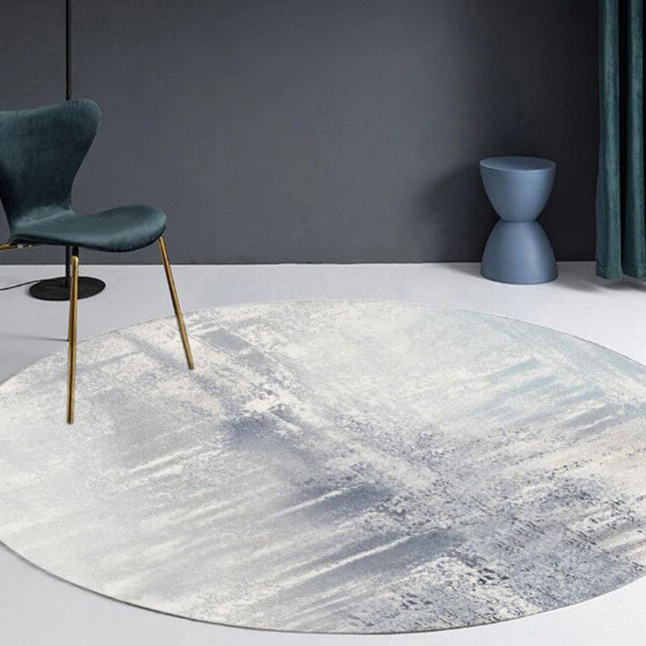 Arosta | Multicolor Industriële Stijl Ronde Tapijt Polyester Tapijt voor de Woonkamer met Cementpatroon Diervriendelijke Tapijten