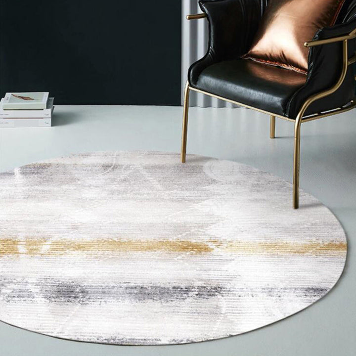 Arosta | Multicolor Industriële Stijl Ronde Tapijt Polyester Tapijt voor de Woonkamer met Cementpatroon Diervriendelijke Tapijten