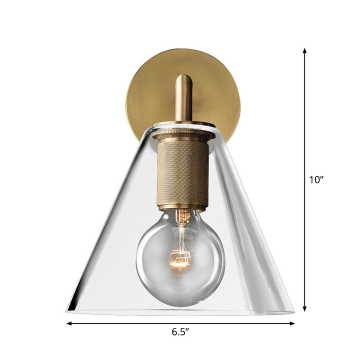 Geribbelde wandlamp met arm Postmodern eenvlam metalen/helder glazen wandlamp met/zonder schijf/sfeer/conus kap