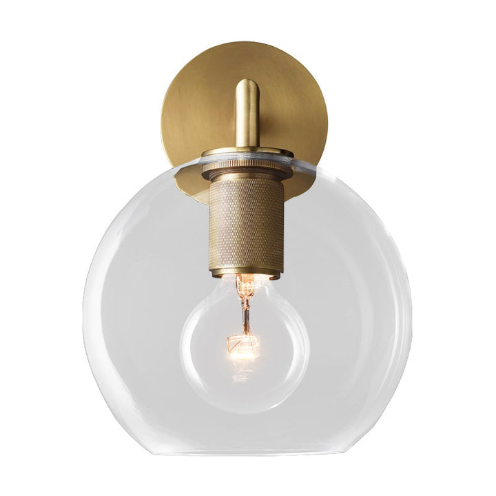 Geribbelde wandlamp met arm Postmodern eenvlam metalen/helder glazen wandlamp met/zonder schijf/sfeer/conus kap