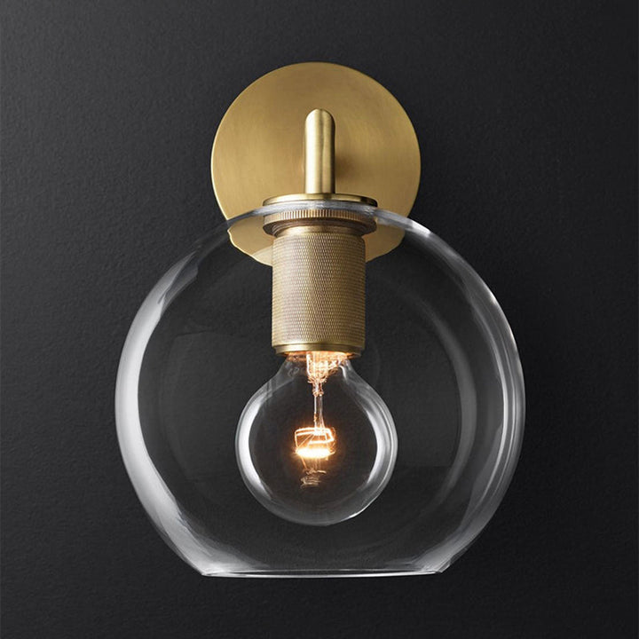 Geribbelde wandlamp met arm Postmodern eenvlam metalen/helder glazen wandlamp met/zonder schijf/sfeer/conus kap