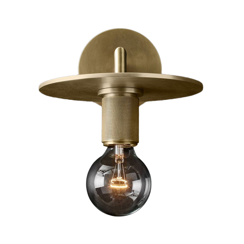 Geribbelde wandlamp met arm Postmodern eenvlam metalen/helder glazen wandlamp met/zonder schijf/sfeer/conus kap