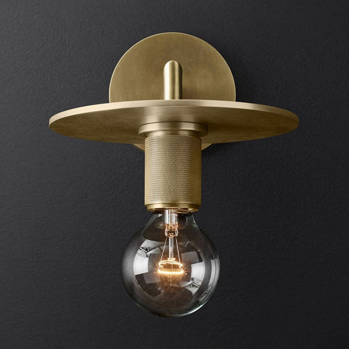 Geribbelde wandlamp met arm Postmodern eenvlam metalen/helder glazen wandlamp met/zonder schijf/sfeer/conus kap
