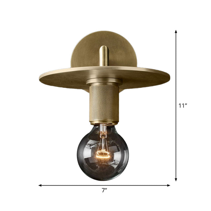 Geribbelde wandlamp met arm Postmodern eenvlam metalen/helder glazen wandlamp met/zonder schijf/sfeer/conus kap