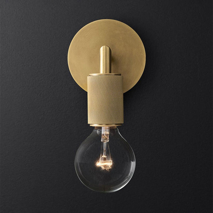 Geribbelde wandlamp met arm Postmodern eenvlam metalen/helder glazen wandlamp met/zonder schijf/sfeer/conus kap