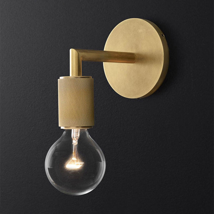Geribbelde wandlamp met arm Postmodern eenvlam metalen/helder glazen wandlamp met/zonder schijf/sfeer/conus kap