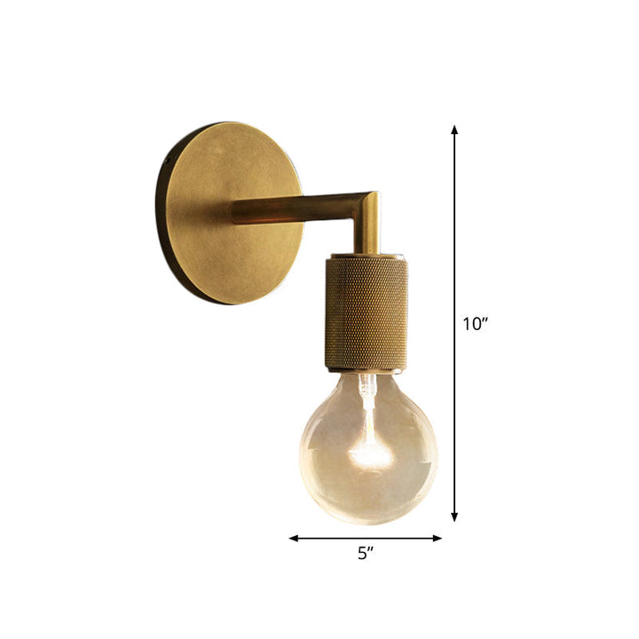 Geribbelde wandlamp met arm Postmodern eenvlam metalen/helder glazen wandlamp met/zonder schijf/sfeer/conus kap
