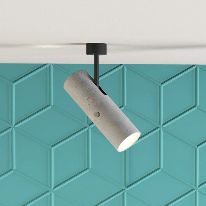 Röhrenbekleidungs-Geschäft Wandstrahler Cement Minimalistische LED Wandleuchte in Grijs met Schwenkgelenk