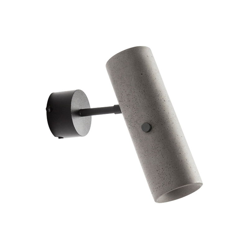 Röhrenbekleidungs-Geschäft Wandstrahler Cement Minimalistische LED Wandleuchte in Grijs met Schwenkgelenk