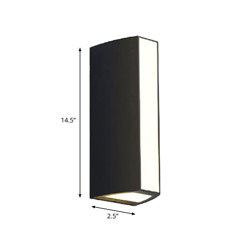 Zwarte driehoek prisma wandlamp moderne metalen small/medium/large LED plafondmontage wand pivoteren in warm/wit licht