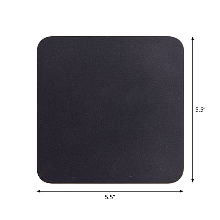 Ronde/Rechthoekige Flush Mount Wandlamp Minimalistisch Aluminium Gang LED Wandlamp in Zwart